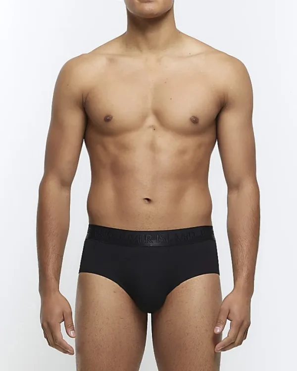 4PK black cotton stretch briefs