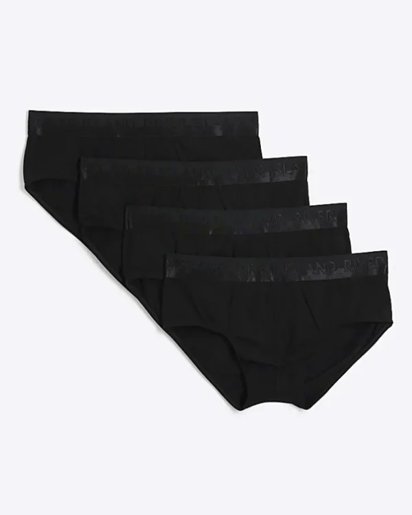 4PK black cotton stretch briefs