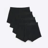 4PK Black cotton stretch Trunks