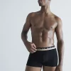 4PK black cotton stretch trunks