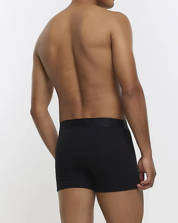 4PK Black cotton stretch Trunks