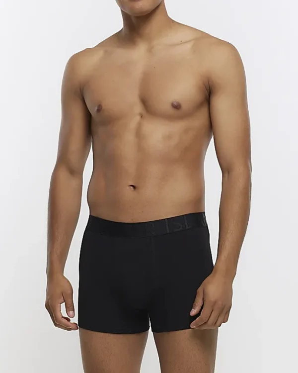 4PK Black cotton stretch Trunks