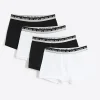 4PK black elasticated trunks