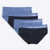 4PK blue cotton stretch RI briefs