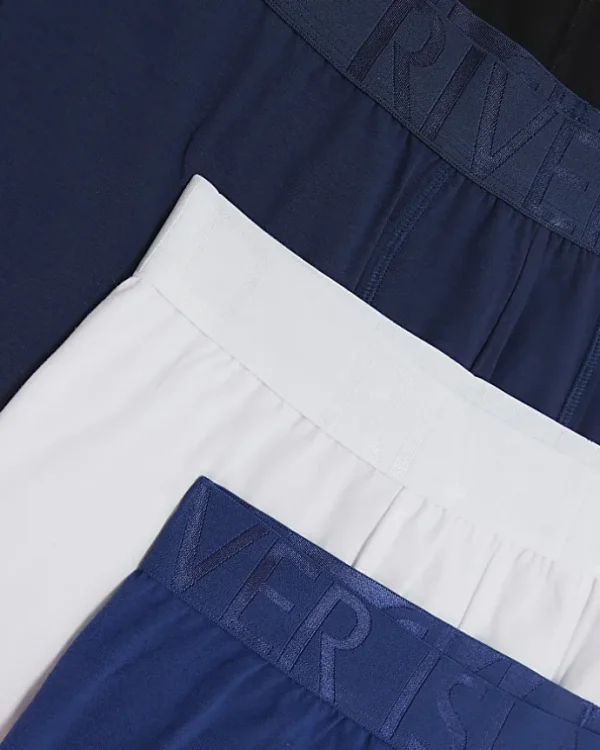 4PK Blue cotton stretch trunks