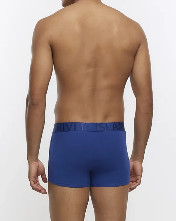 4PK Blue cotton stretch trunks