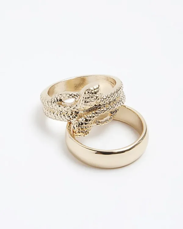 2PK gold colour snake ring