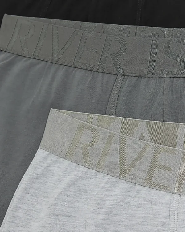 4PK Grey RI cotton stretch trunks