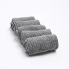 5PK Grey ribbed ankle socks