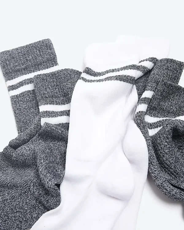 3PK Grey tube socks