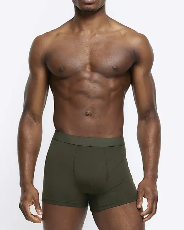 3PK Navy and Khaki Modal trunks