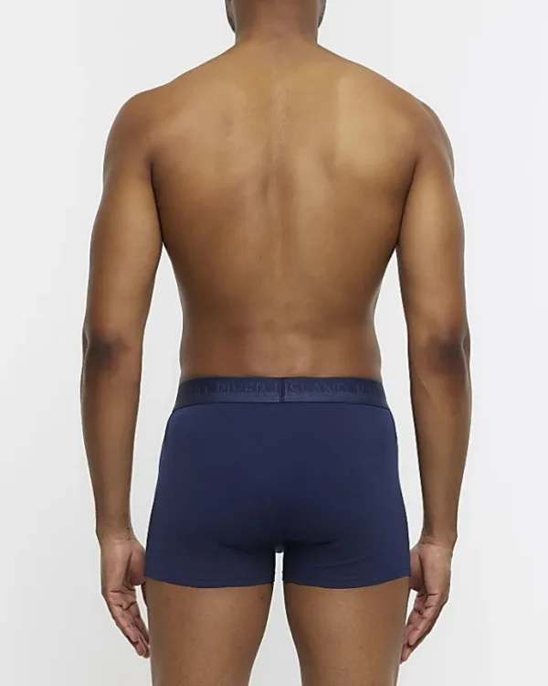 4PK Navy Cotton Stretch RI trunks