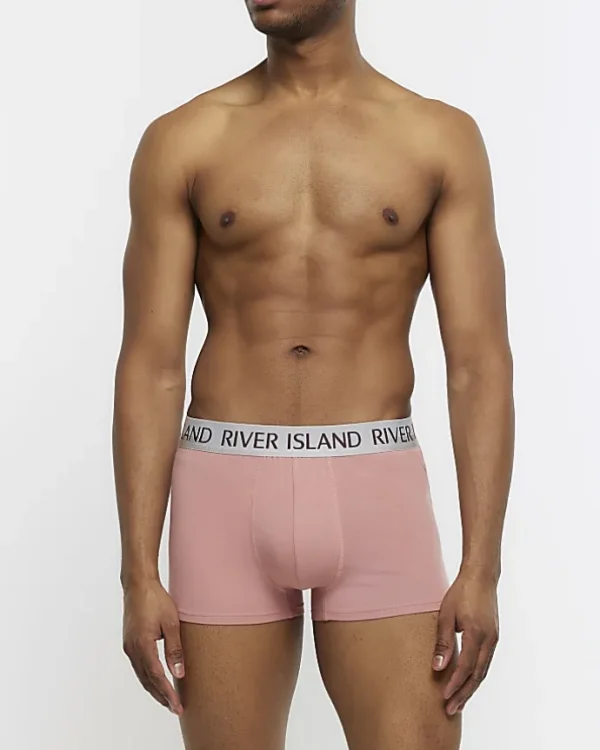 4PK Pink Cotton Stretch RI trunks