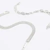 2PK silver colour pendant necklace