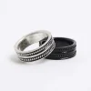 2PK silver colour textured rings