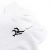 5PK white rib trainer socks