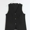 Plus black button up waistcoat