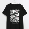 Plus black graphic foil t-shirt