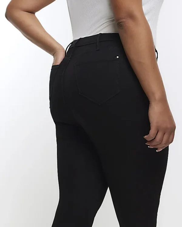 Plus black high waist skinny jeans