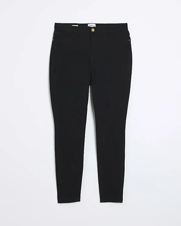 Plus black high waist skinny jeans