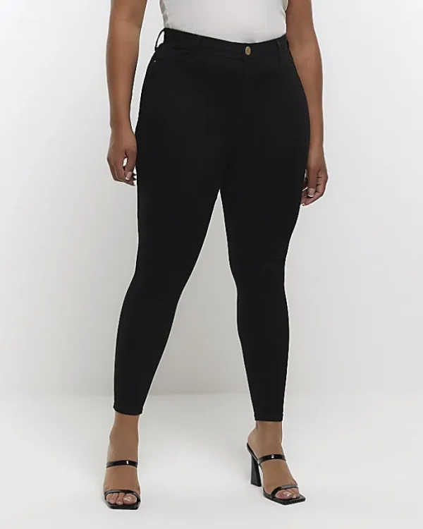 Plus black high waist skinny jeans