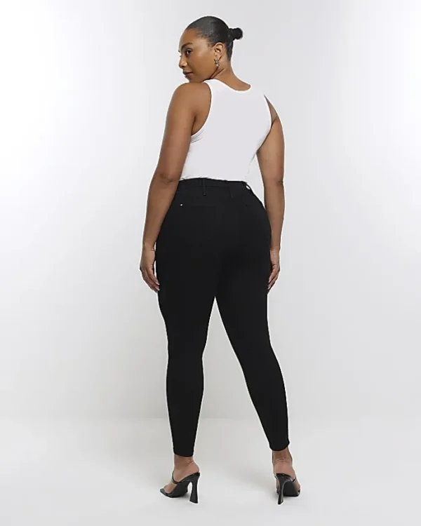 Plus black high waist skinny jeans