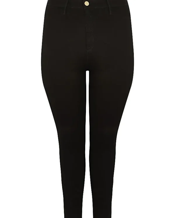 Plus black high waisted skinny jeans