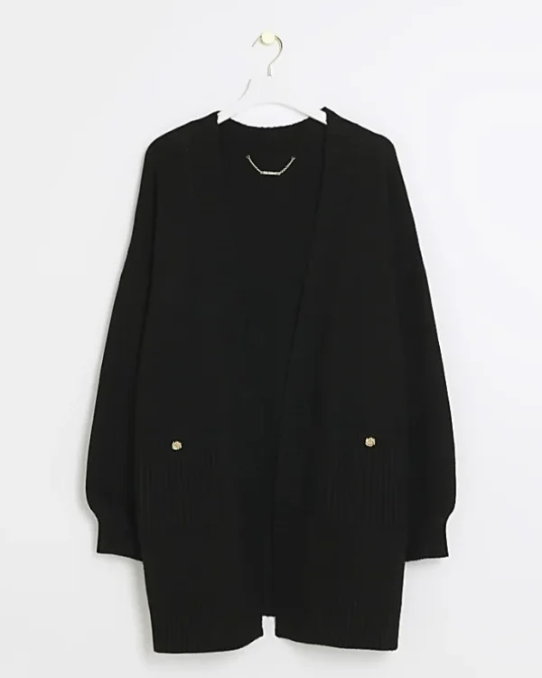 Plus black knit cardigan