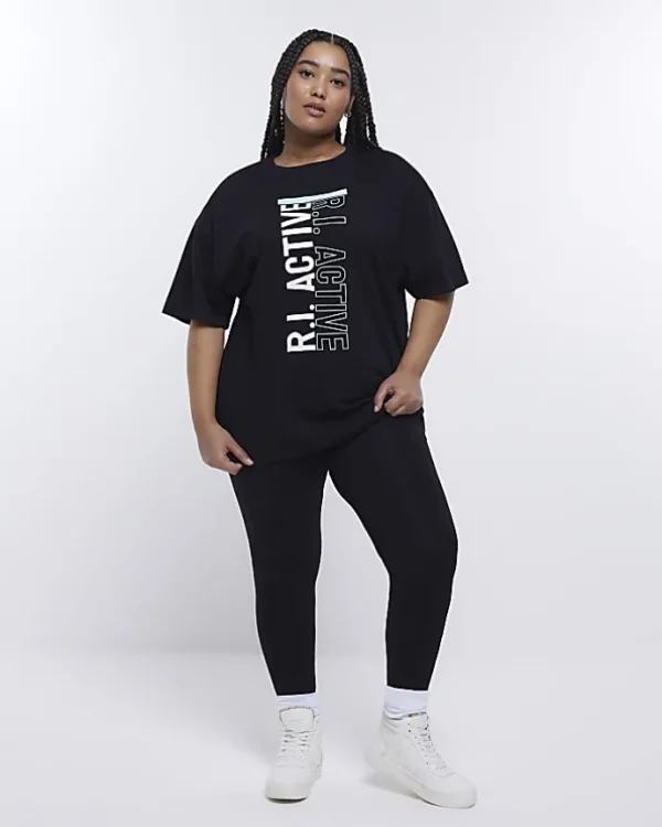 Plus black RI Active graphic print t-shirt