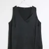 Plus black satin tank top