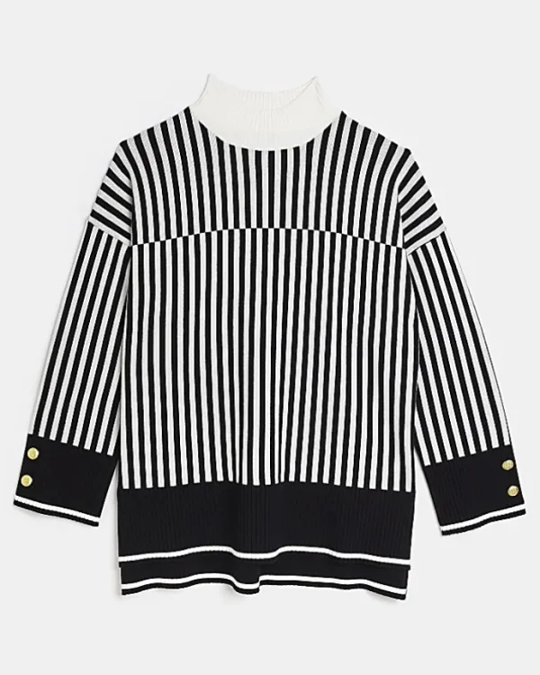 Plus black stripe long sleeve jumper