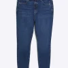 Plus blue high waist bum sculpt skinny jeans