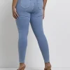 Plus blue high waisted jeggings