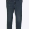 Plus blue mid rise skinny jeans