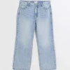 Plus blue mid rise straight jeans