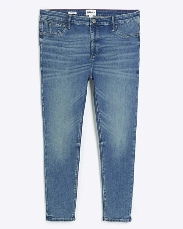 Plus blue skinny fit bum sculpt jeans