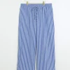 Plus blue stripe poplin pull on trousers