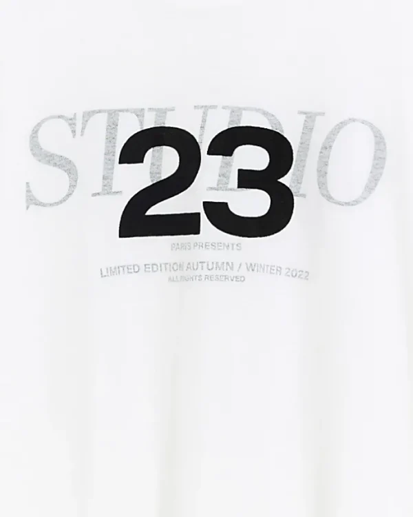 Plus white graphic t-shirt