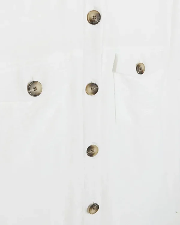 Plus white textured shirt