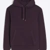 Purple regular fit plain hoodie