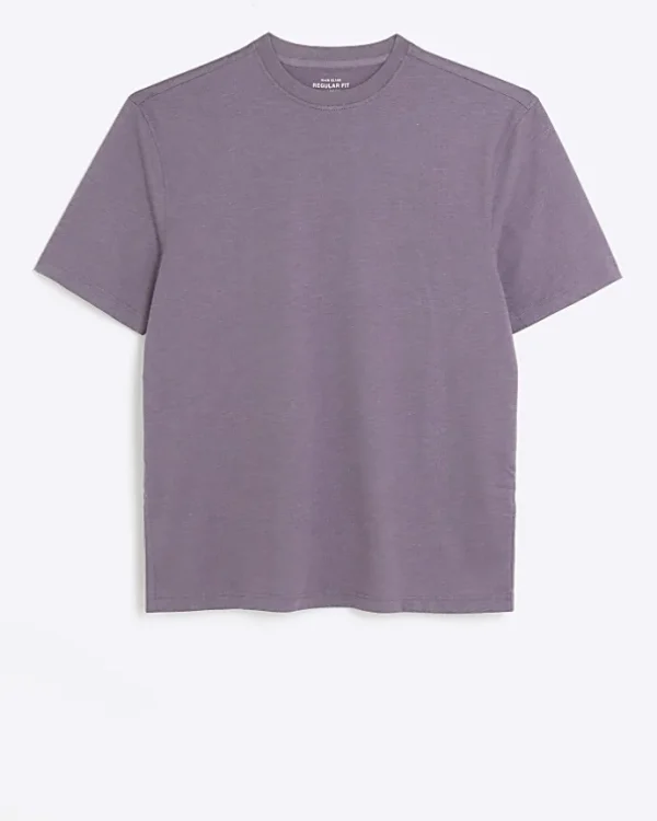 Purple regular fit t-shirt