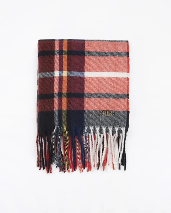 Red check scarf