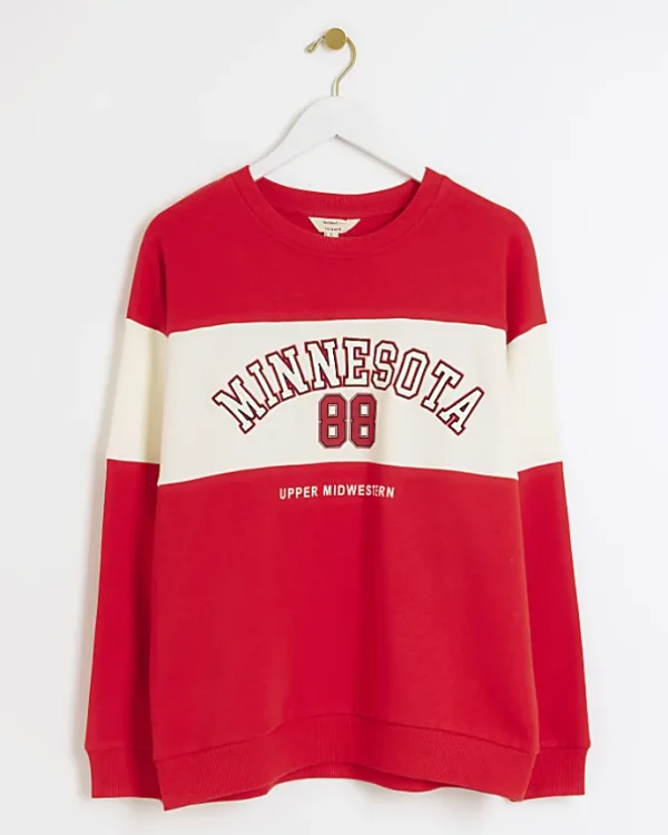 Red Minnesota Graphic Sweatshirt