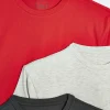 Red multipack of 5 muscle fit t-shirts