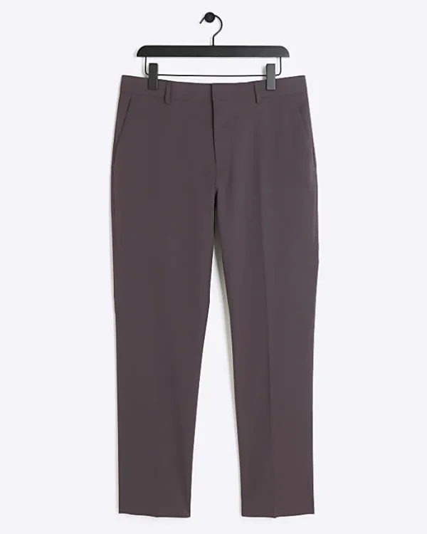 Red slim fit suit trousers