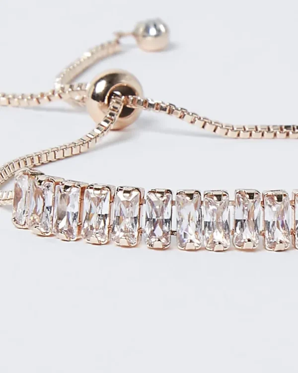 Rose gold diamante bracelet