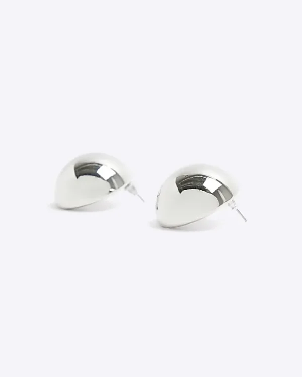 Silver Ball Stud Earrings