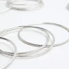 Silver Bangle Stacking Bracelet Pack