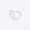 Silver butterfly wrap ring