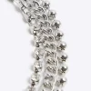 Silver chain mix multirow necklace